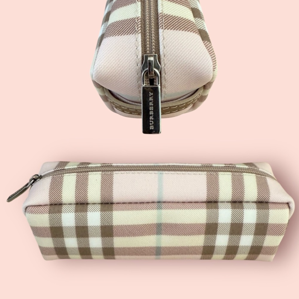 Burberry Nova check Pink Cosmetic Bag / Pencil Pouch - EUC
